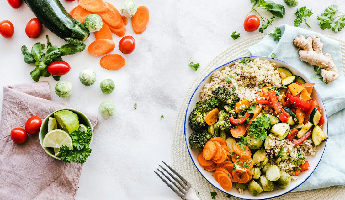 Healthy food & Omega-3 fish oil capsules supporting mental well-being